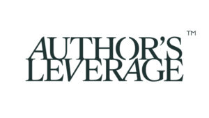 The logo for "The Author's Leverage" features bold, elegant serif text in dark green capital letters that read "AUTHOR'S LEVERAGE" against a white background. The design conveys professionalism and authority, emphasizing the brand's focus on empowering authors and creative professionals.